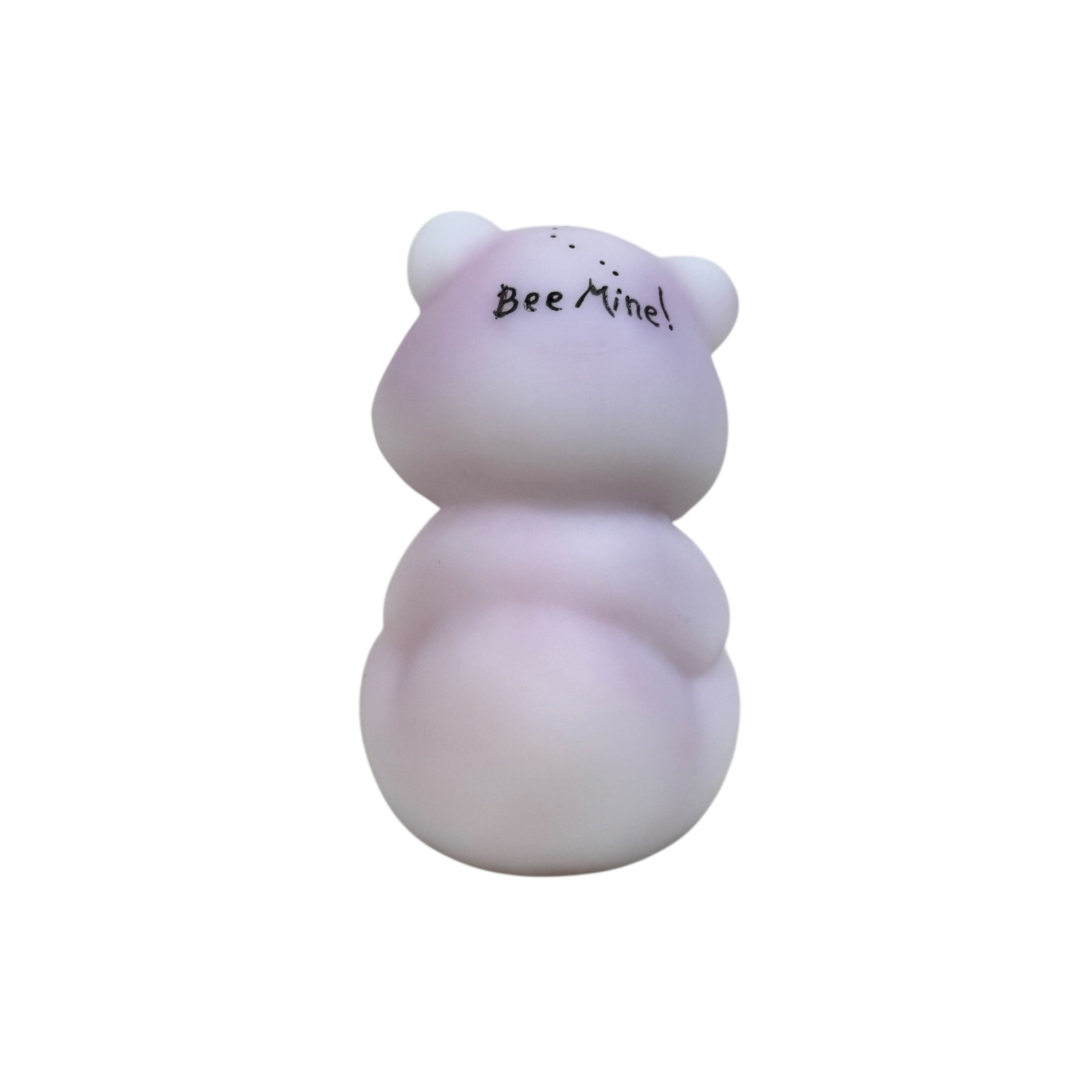Pink satin glass bear with bee detail 2003 exclusive