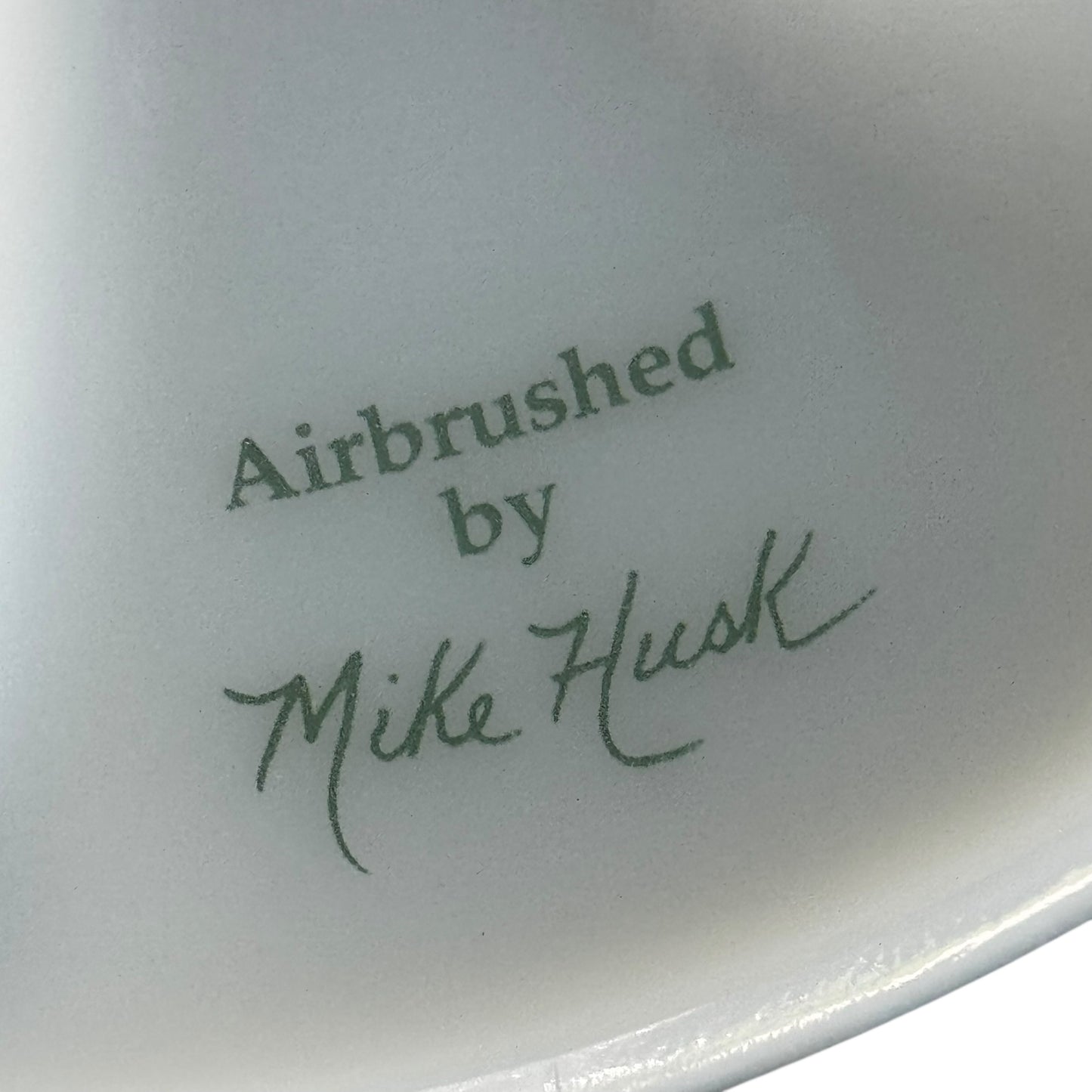 Fenton Large Hand-Painted Hen on Nest – Natural Pastel Rooster Design Signed by S. Fisher & Mike Husk