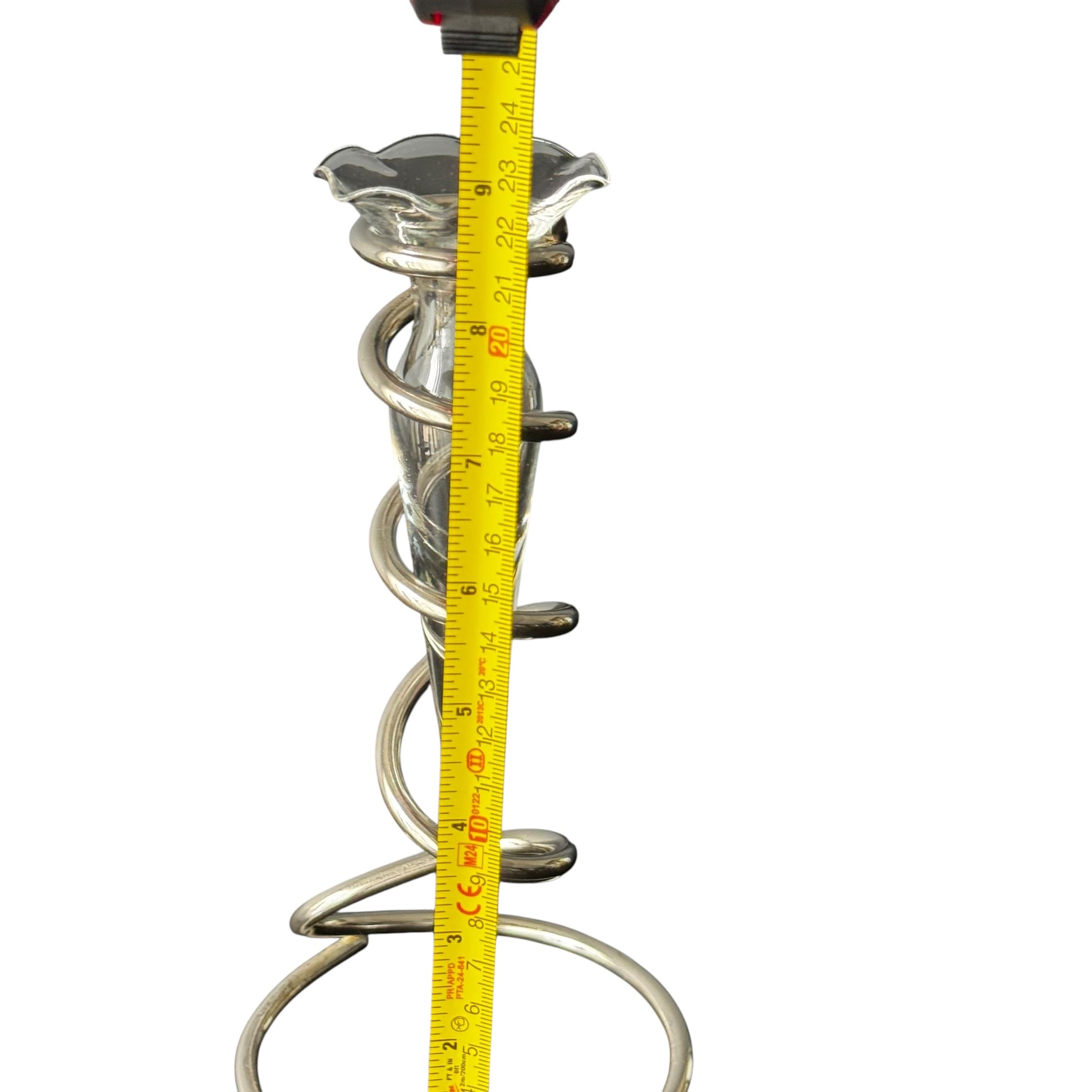 Mid century modern ruffled glass bud vase